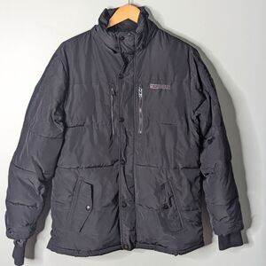 DIESEL Black Quilted Heavyweight Sherpa Lined Puffer Jacket Youth Size XL 18 20